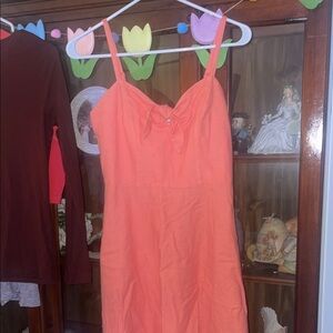Orange Sleeveless Dress